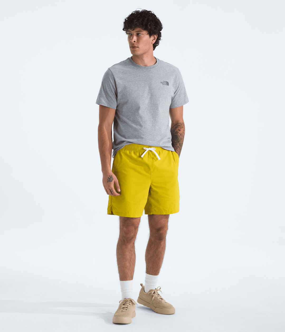 Men's Short Sleeve Core Celebration Box NSE Tee - TNF Pale Grey Heather