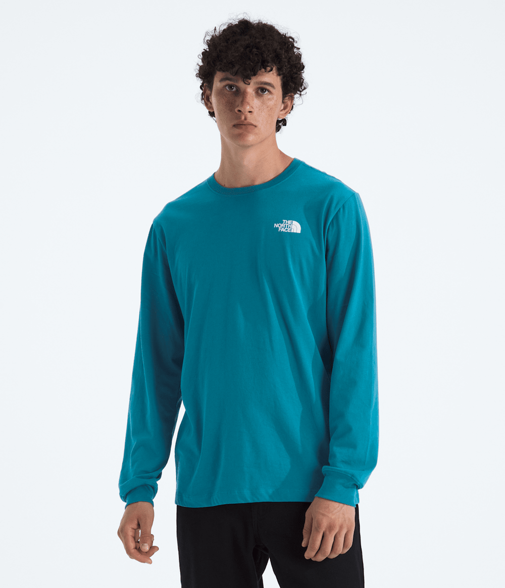 Men’s Evolution Regenerative Ink Box NSE Long-Sleeve Tee—Graphic - Dusk Blue/Summit Navy Regenerative Ink Print
