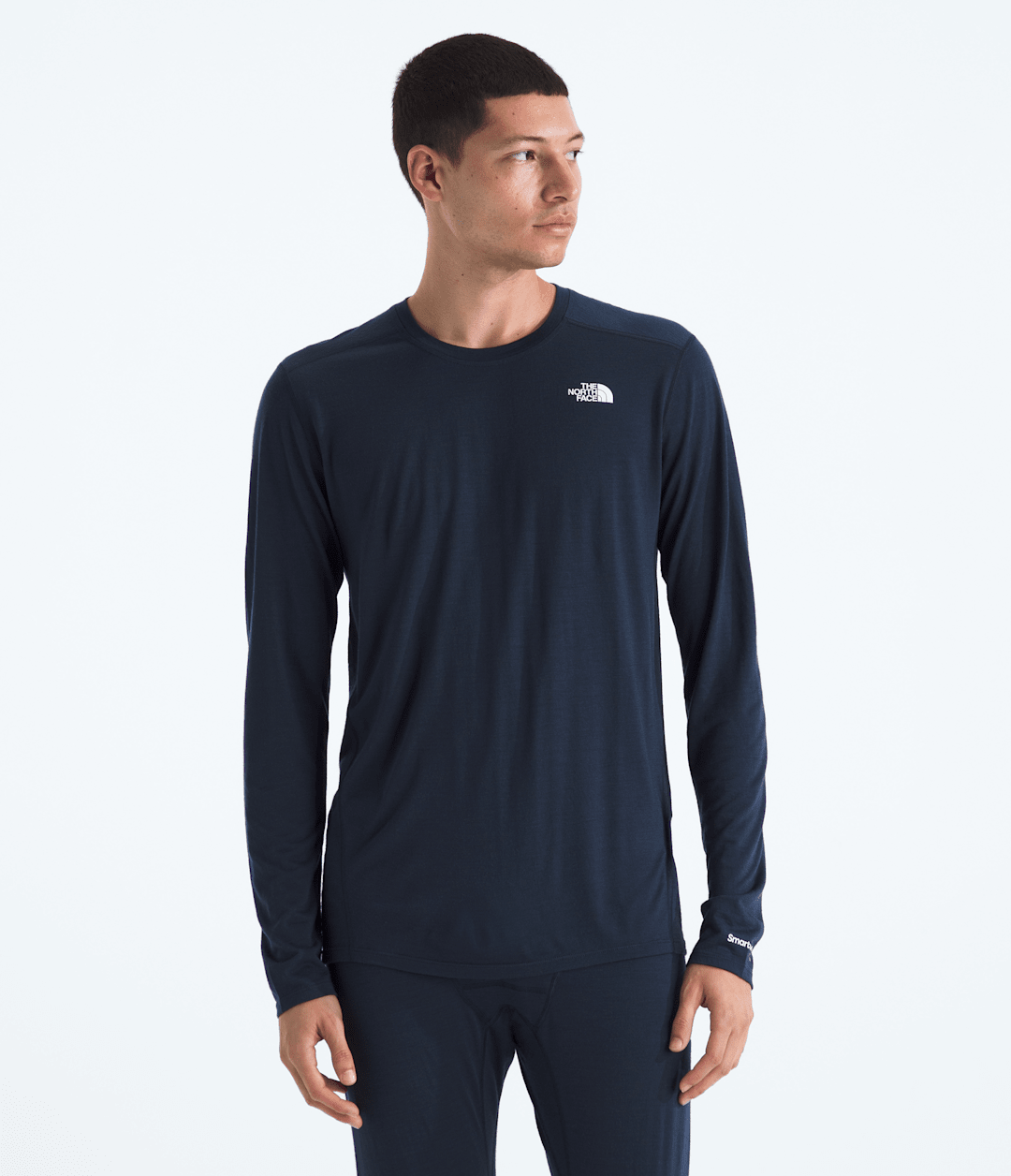 TNF X Smartwool Men’s Merino Blend 150 Long-Sleeve Crew - Deep Navy
