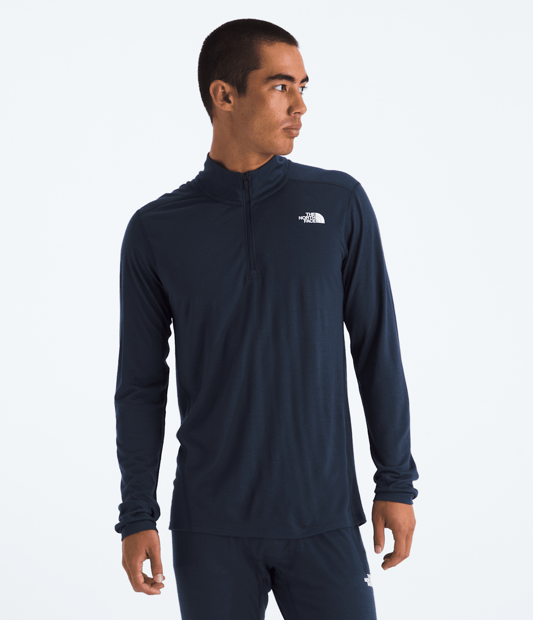TNF X Smartwool Men’s Merino Blend 150 Long-Sleeve ¼-Zip - Deep Navy