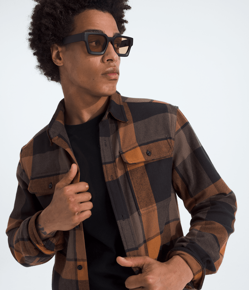 Men’s Arroyo Flannel Shirt—Plaid - Burnt Umber Macro Small Plaid