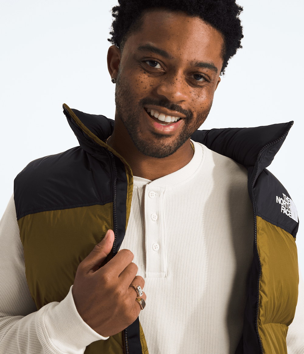 Men’s Waffle Long-Sleeve Henley - White Dune