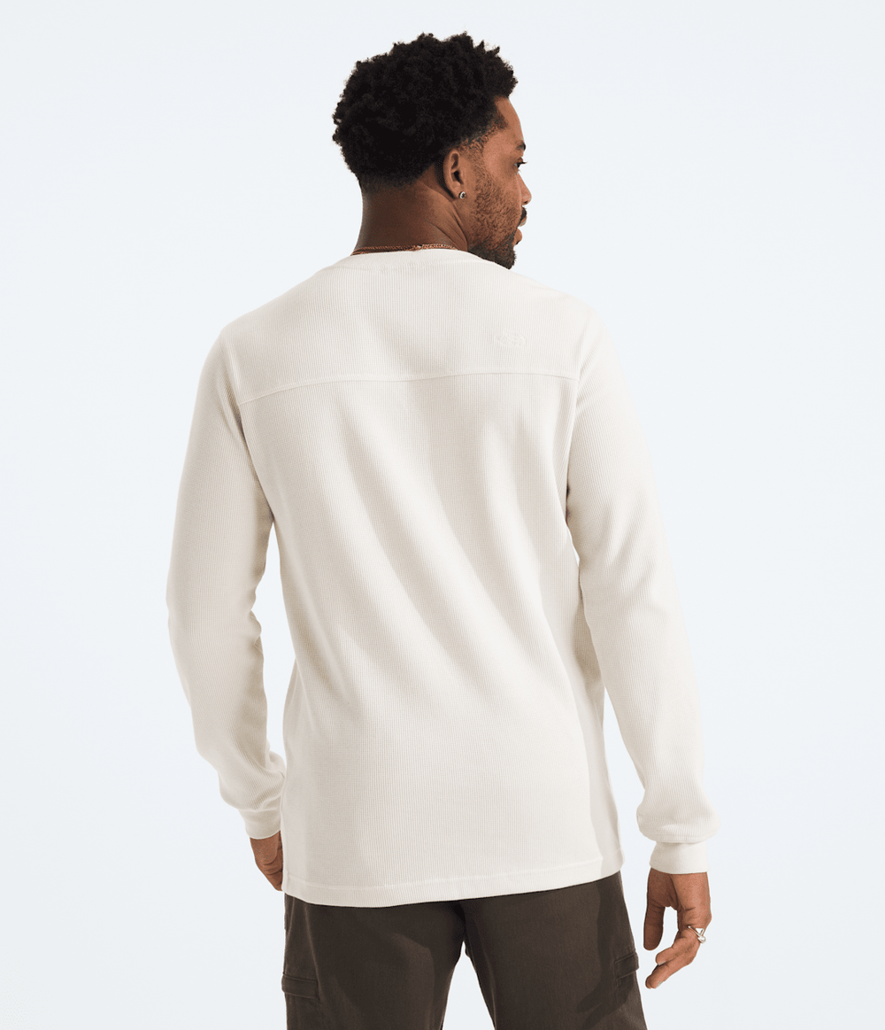 Men’s Waffle Long-Sleeve Henley - White Dune