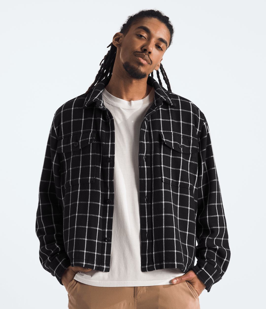 Men’s Valley Twill Utility Shacket - TNF Black Grid