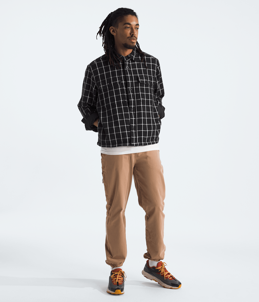 Men’s Valley Twill Utility Shacket - TNF Black Grid