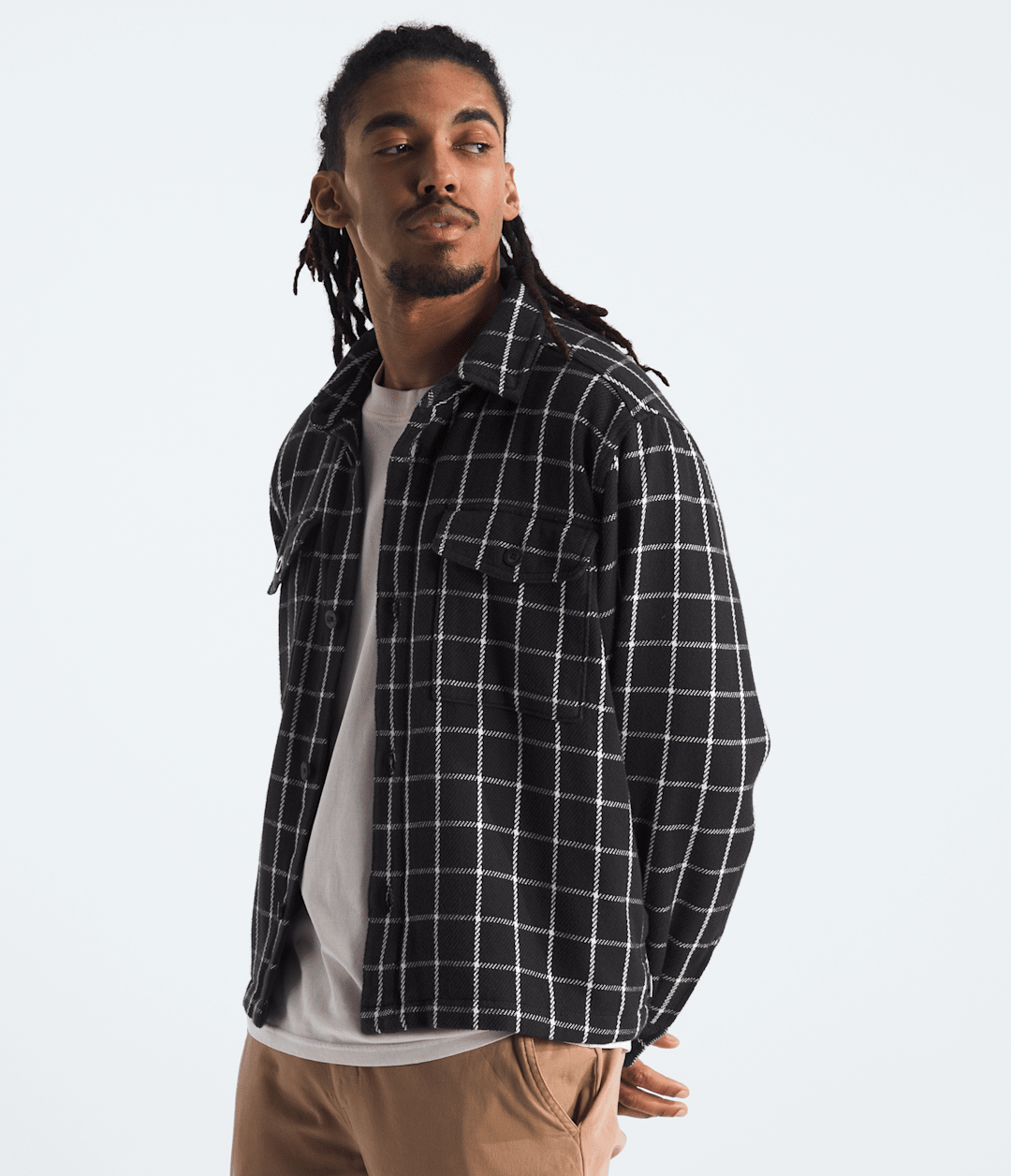Men’s Valley Twill Utility Shacket - TNF Black Grid