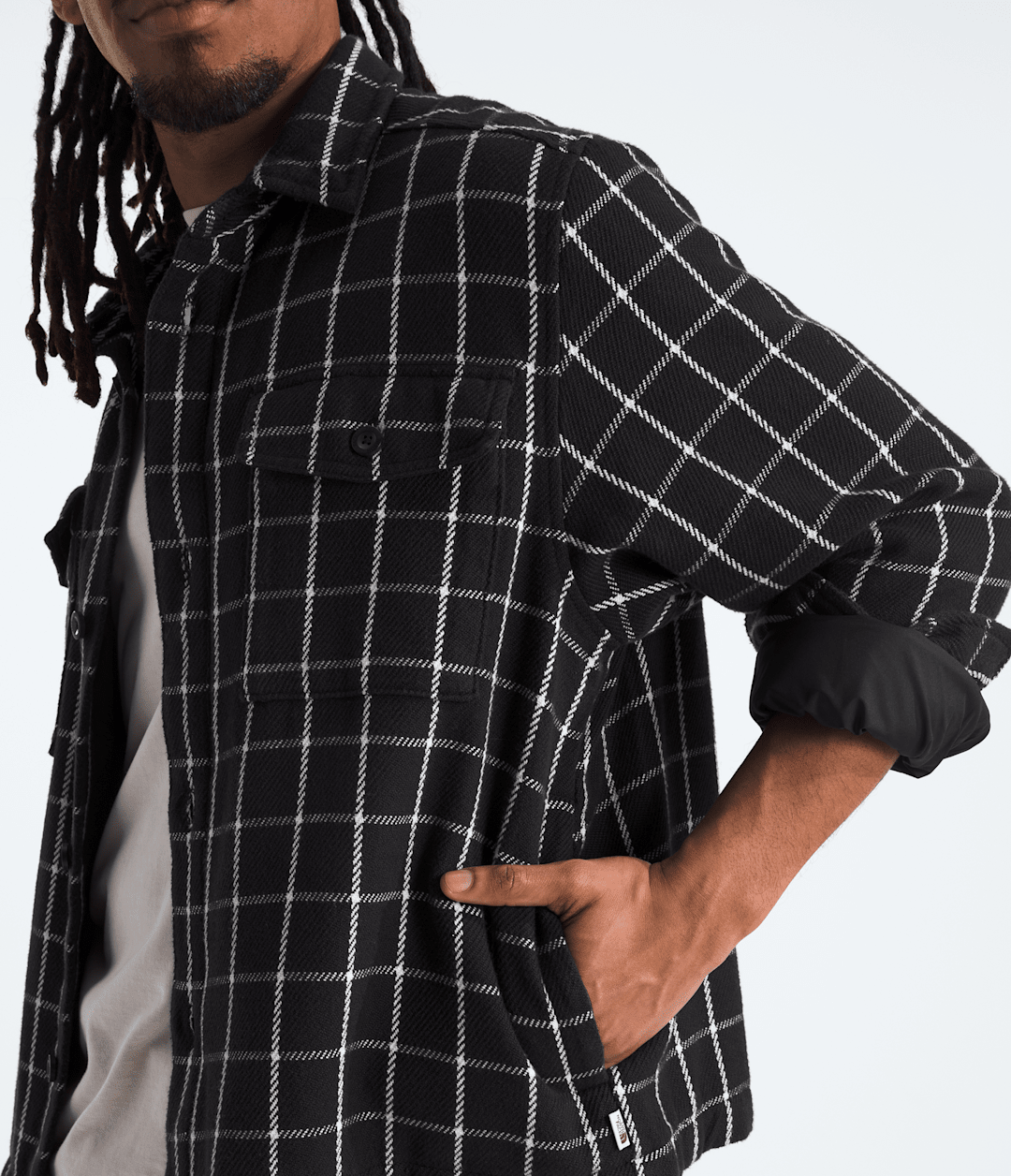 Men’s Valley Twill Utility Shacket - TNF Black Grid