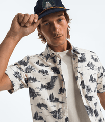 Men’s Short-Sleeve Baytrail Pattern Shirt - White Dune Yosemite Toile Print