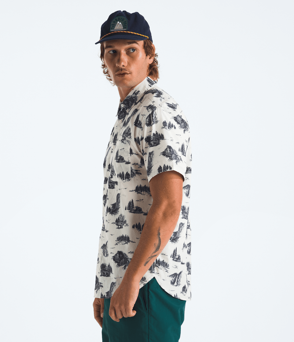 Men’s Short-Sleeve Baytrail Pattern Shirt - White Dune Yosemite Toile Print