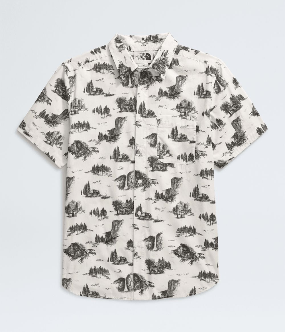 Men’s Short-Sleeve Baytrail Pattern Shirt - White Dune Yosemite Toile Print