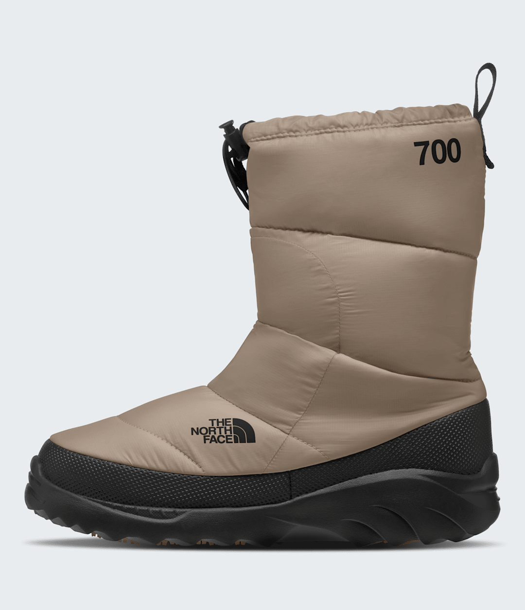 Nuptse Traction Booties - Mushroom Grey/TNF Black