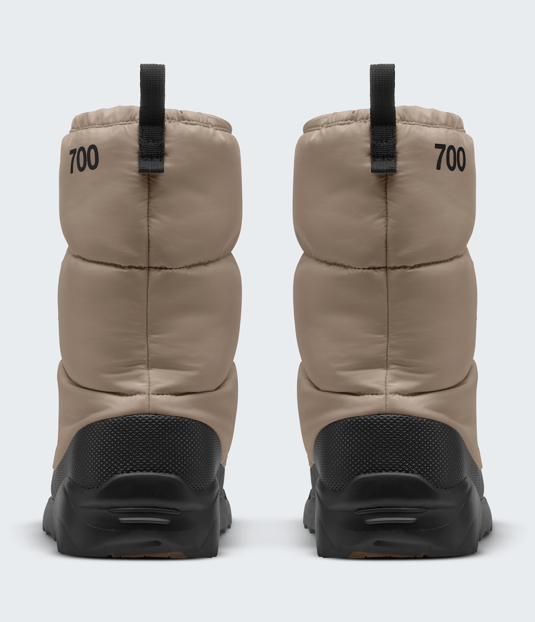 Nuptse Traction Booties - Mushroom Grey/TNF Black