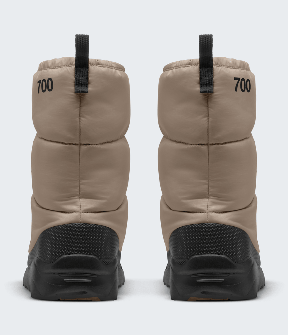 Nuptse Traction Booties - Mushroom Grey/TNF Black