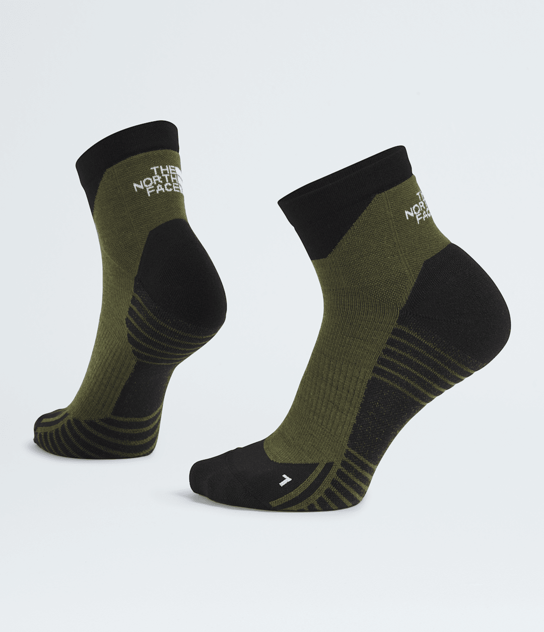 Hiking Quarter Socks - Bark Mist/Woodland Green/TNF Black