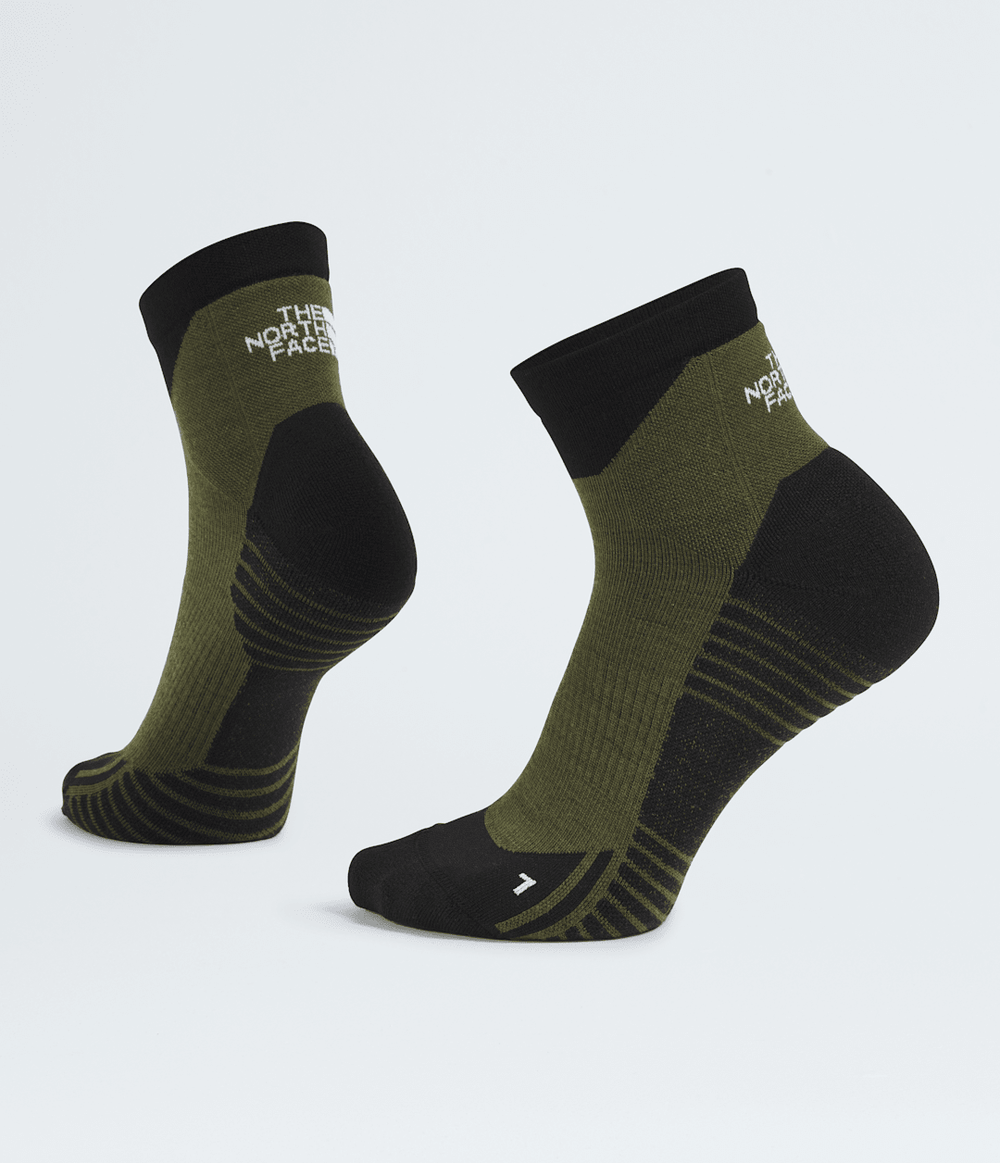 Hiking Quarter Socks - Bark Mist/Woodland Green/TNF Black