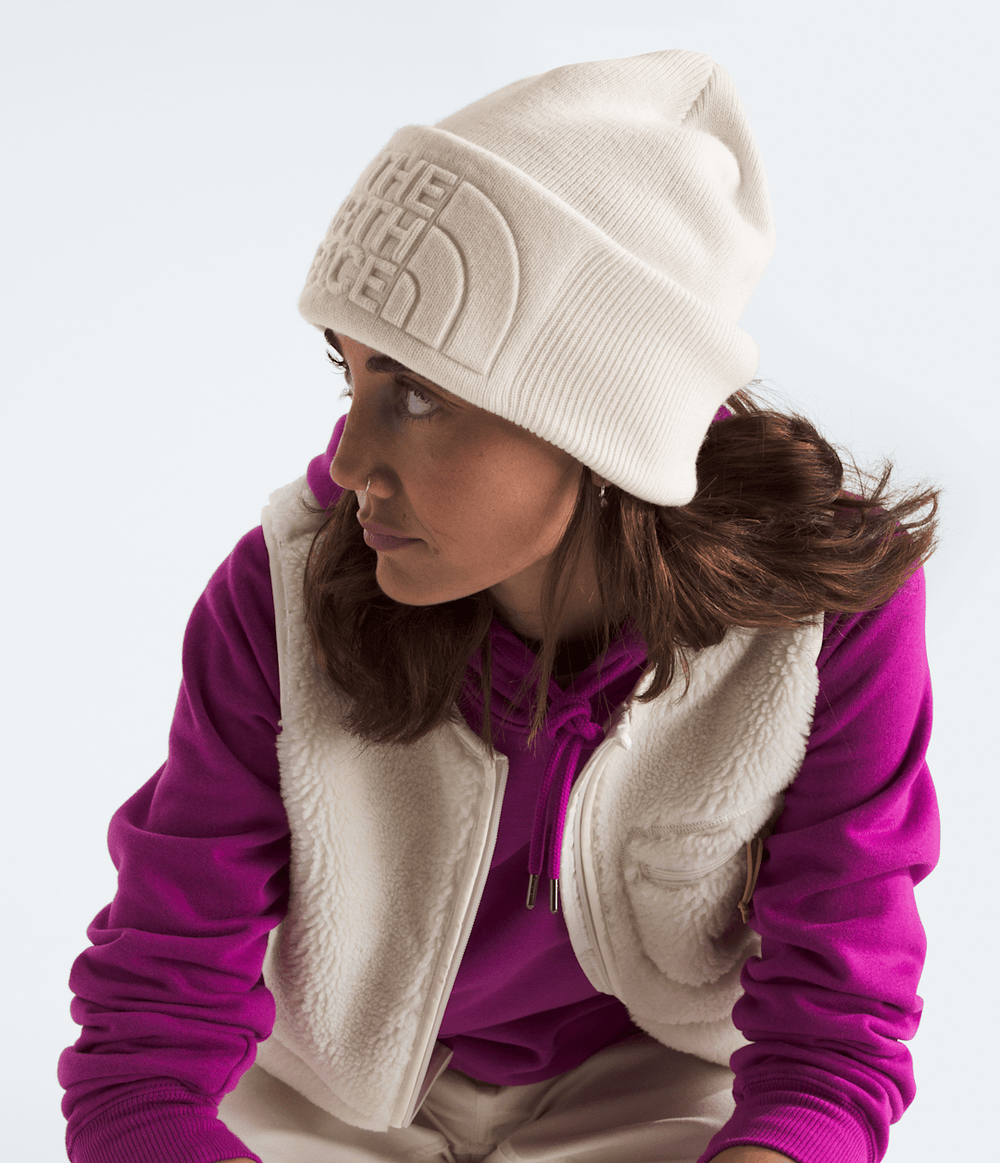 Urban Embossed Beanie - White Dune