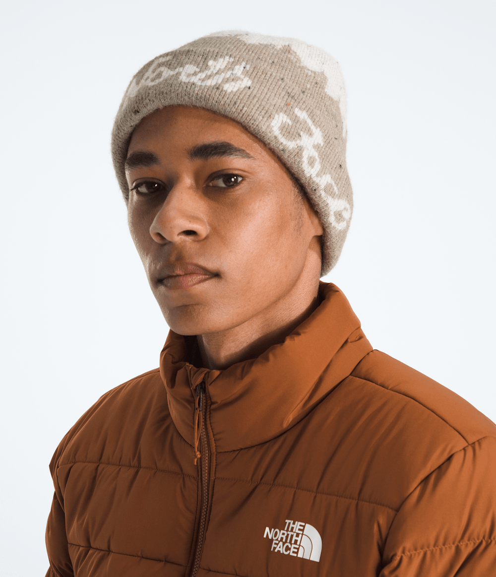 Cabin Mountainscape Beanie - Mushroom Grey/White Dune