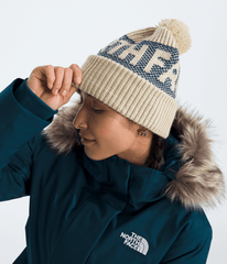 Retro Cabin Beanie - Gravel/Shady Blue