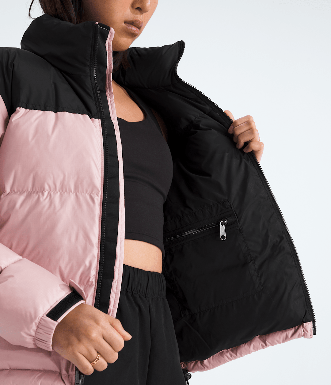 Women’s 1996 Retro Nuptse Jacket - Metal Pink-Tnf Black