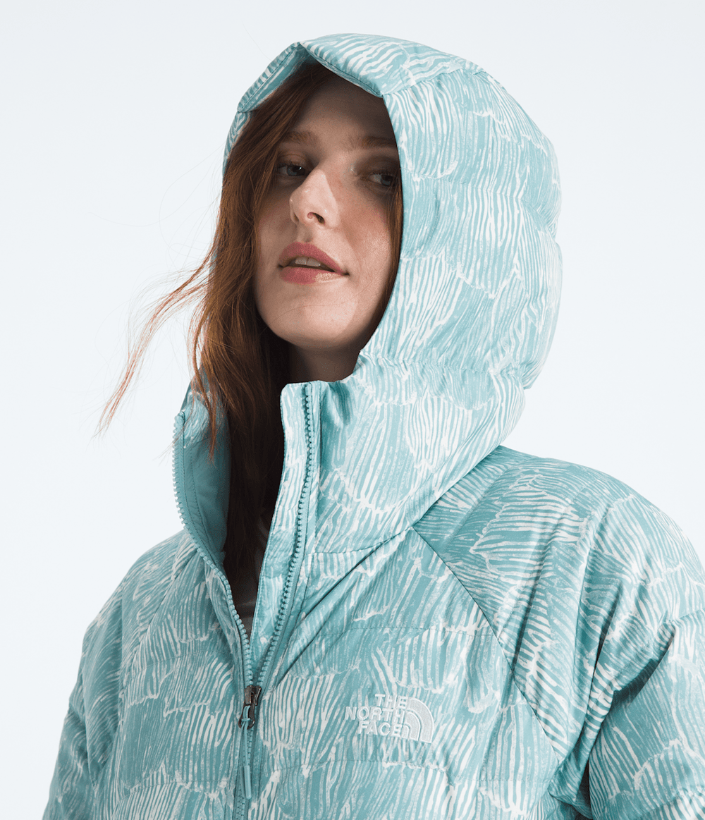 Women’s Hydrenalite™ Down Hoodie—Print - Blue Eclipse Regenerative Ink Print