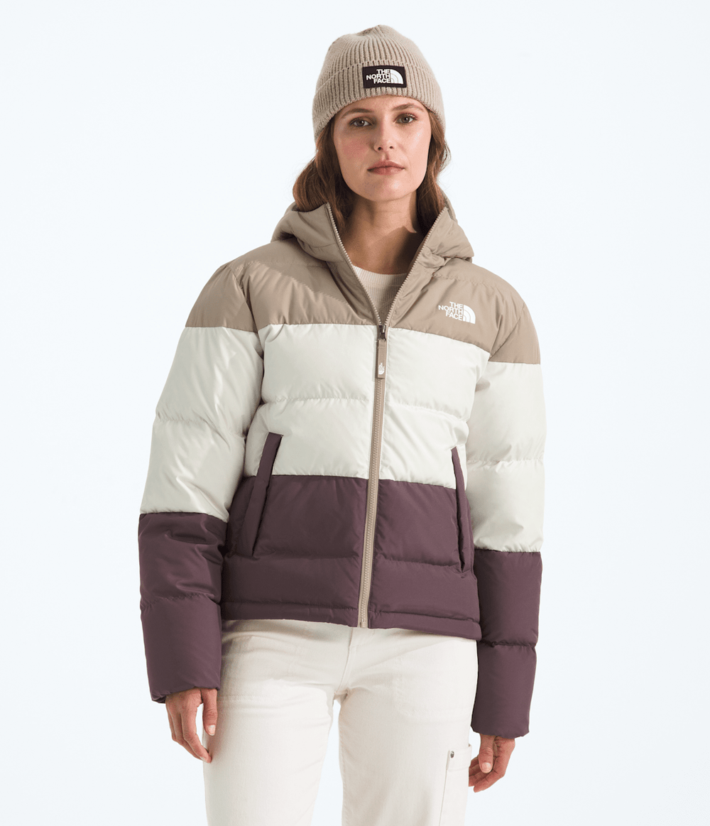 Women’s Frost Fall Hooded Jacket - Mushroom Grey/White Dune