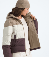 Women’s Frost Fall Hooded Jacket - Mushroom Grey/White Dune