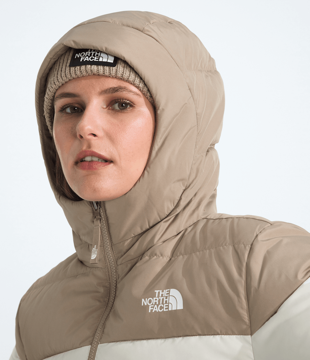 Women’s Frost Fall Hooded Jacket - Mushroom Grey/White Dune