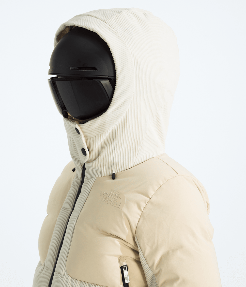 Women’s Cold Spell Corduroy Cropped Down Jacket - Gravel/White Dune