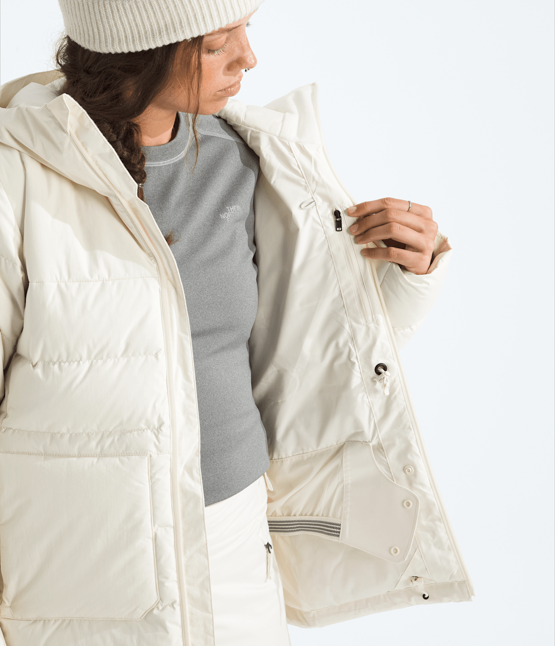 Women’s First Turn Down Jacket - White Dune/Recycled Down