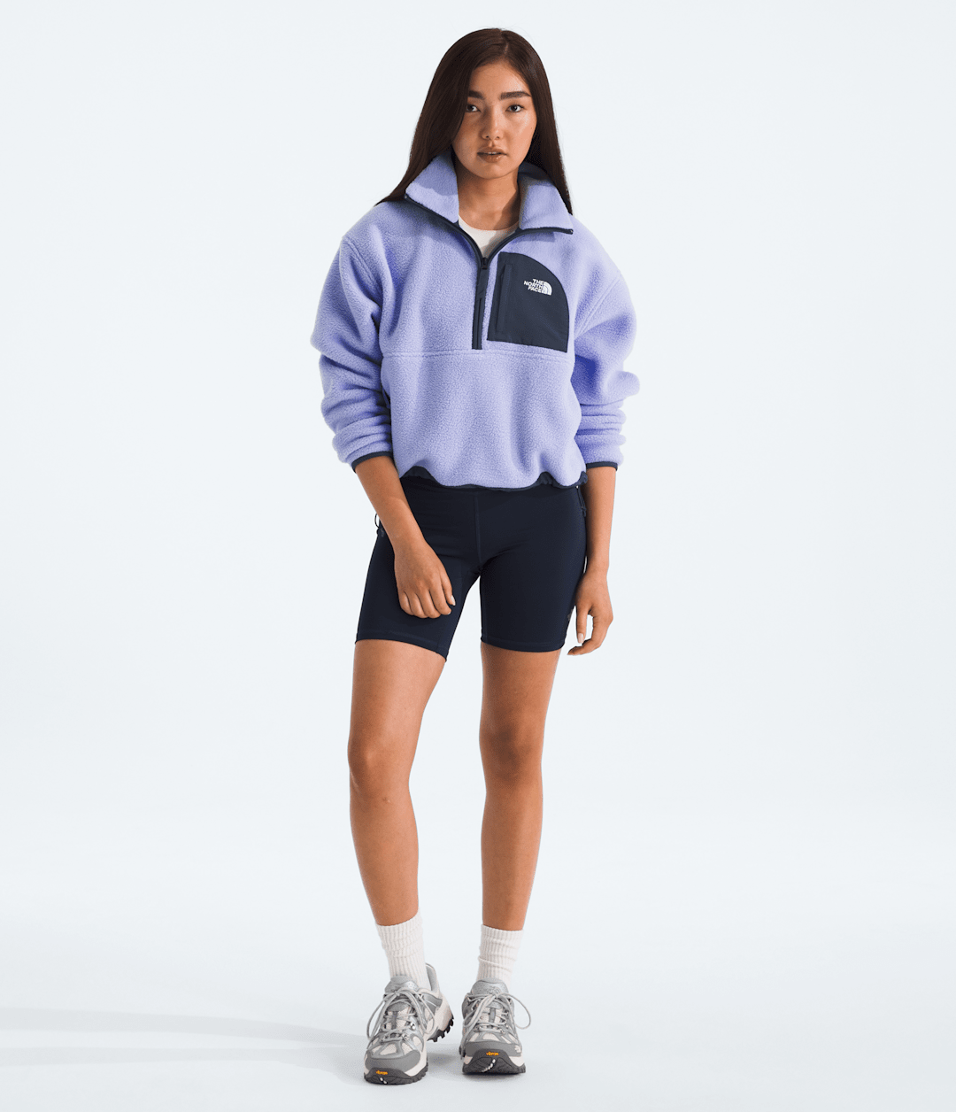Women’s Yumiori Off Peak ½-Zip Jacket - Periwinkle Glow-Summit Navy