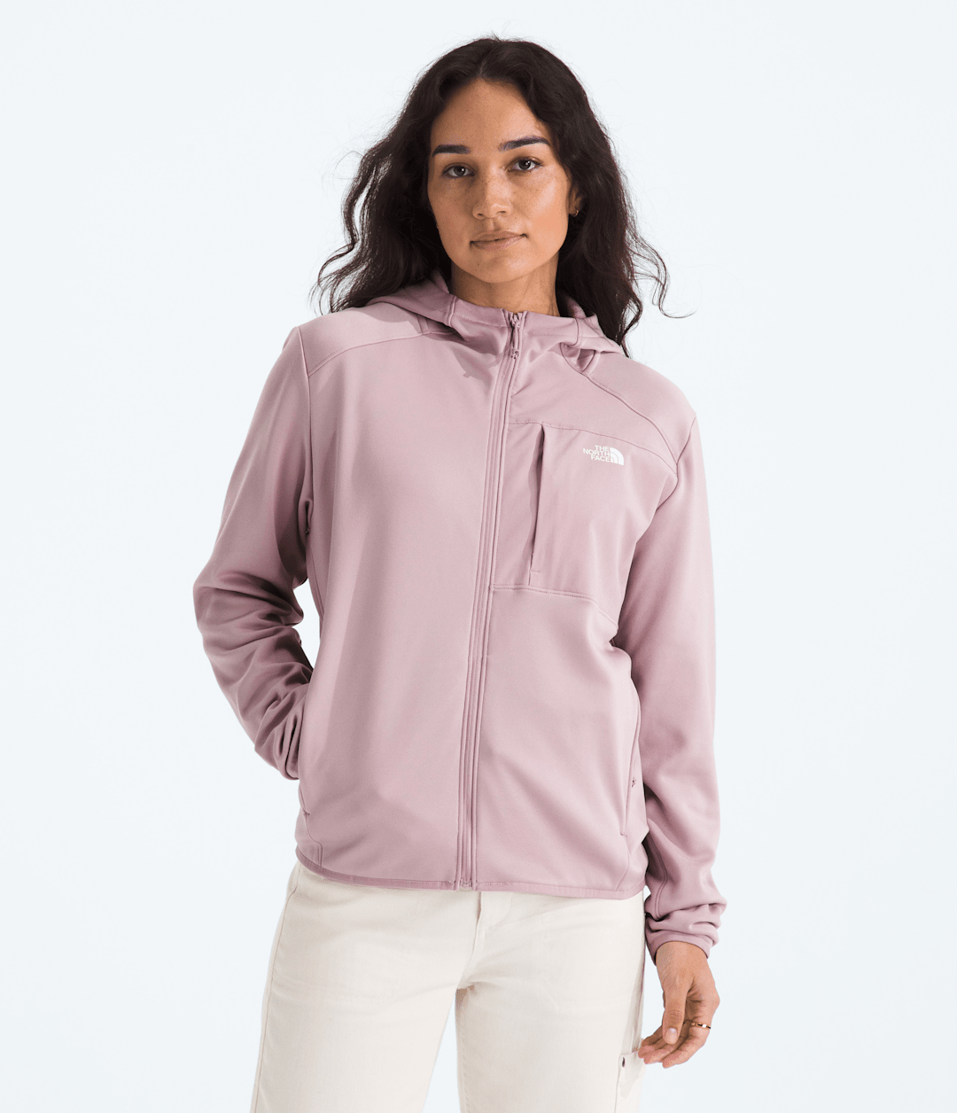 Women’s TNF™ Performance Fleece Full-Zip Hoodie - Metal Pink