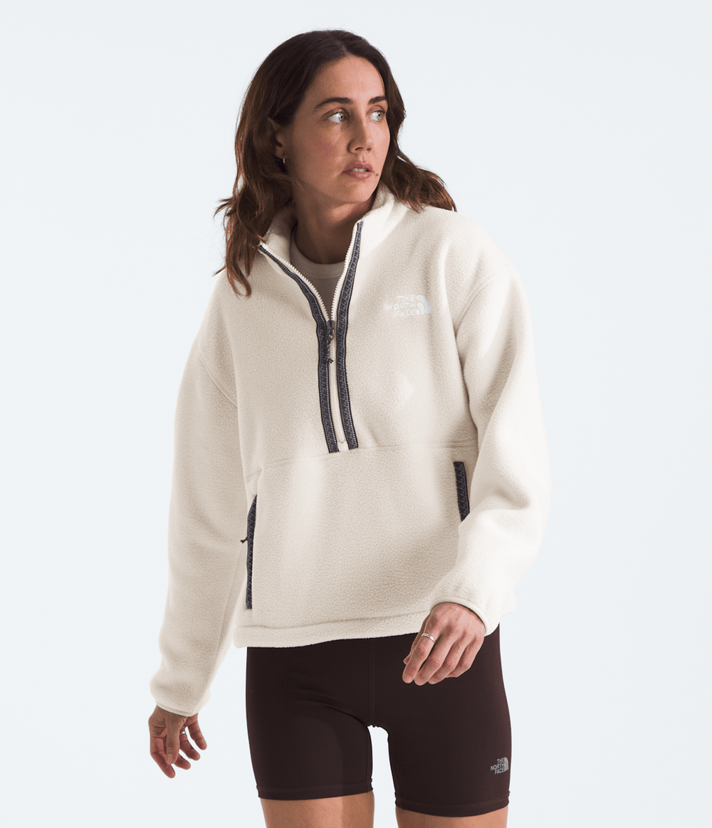 Women’s TNF™ Fleeski ¼-Zip Pullover - White Dune