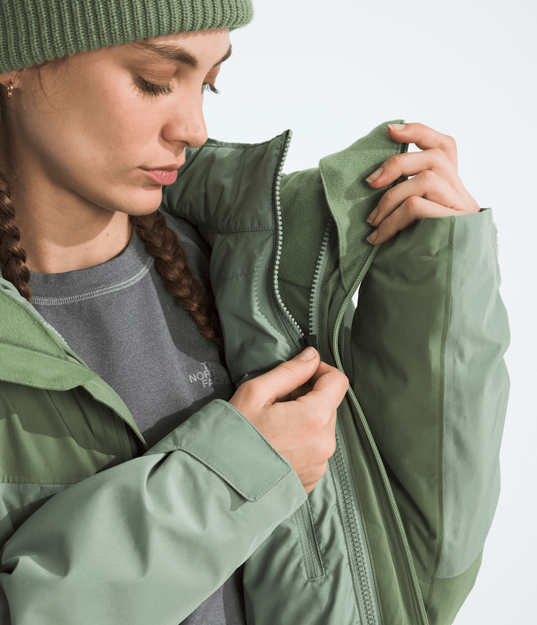 Women’s THERMOBALL™ Snow Triclimate™ Jacket - Bark Mist/Slate Moss