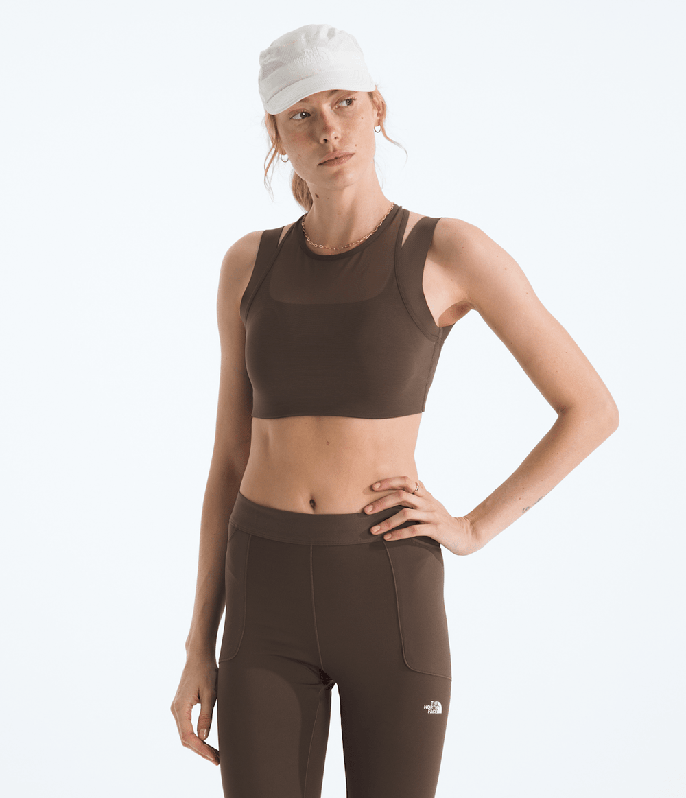 Women’s Refina Double-Layer Bra - Smokey Brown
