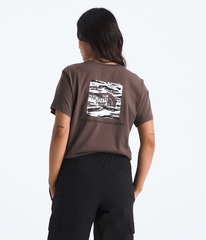 Women's NSE Box Edge Of Light Infill Relaxed Tee - Tawny Quartz/TNF Black Edge Of Light Print