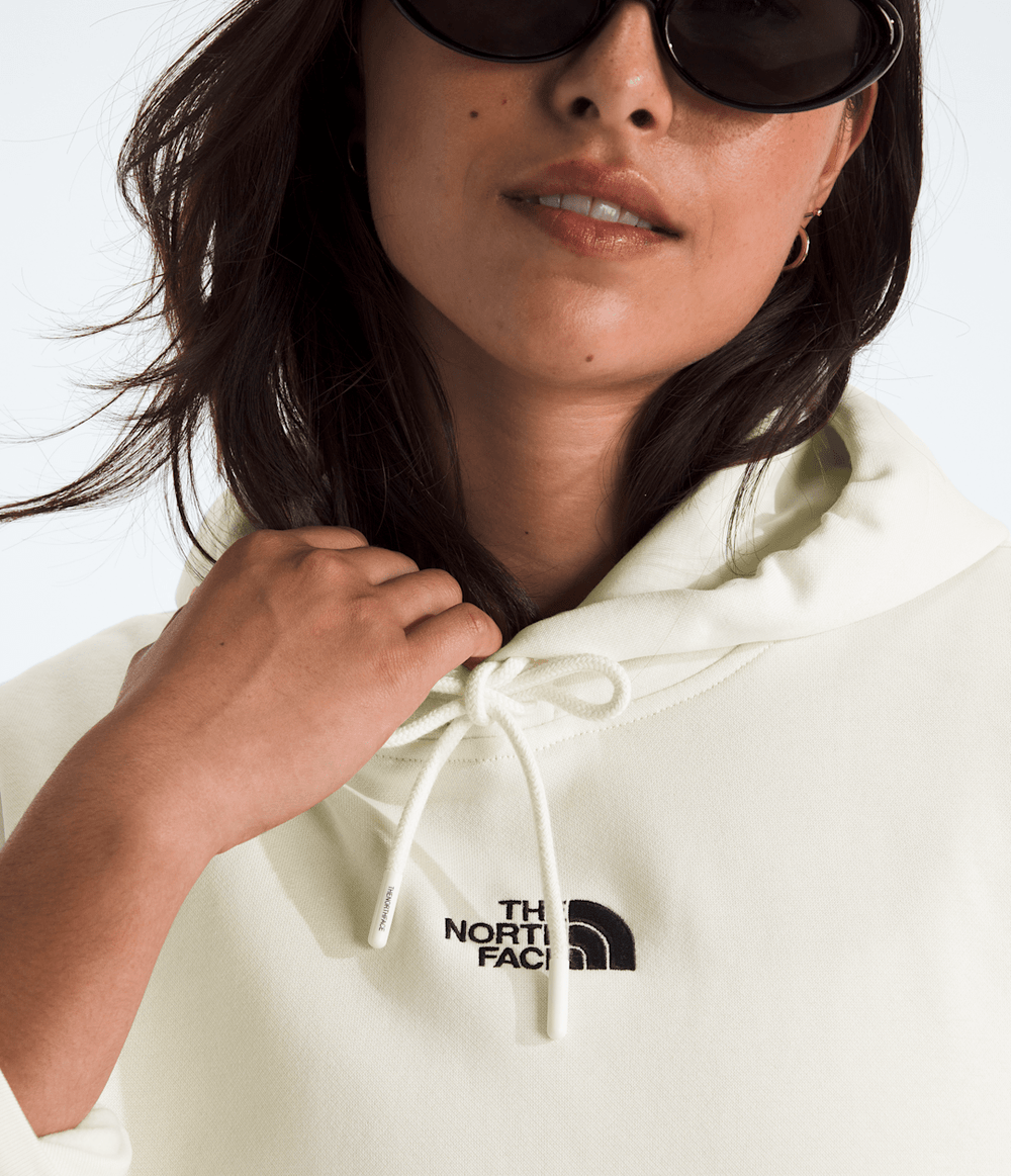Women's Essential Cropped Hoodie - White Dune