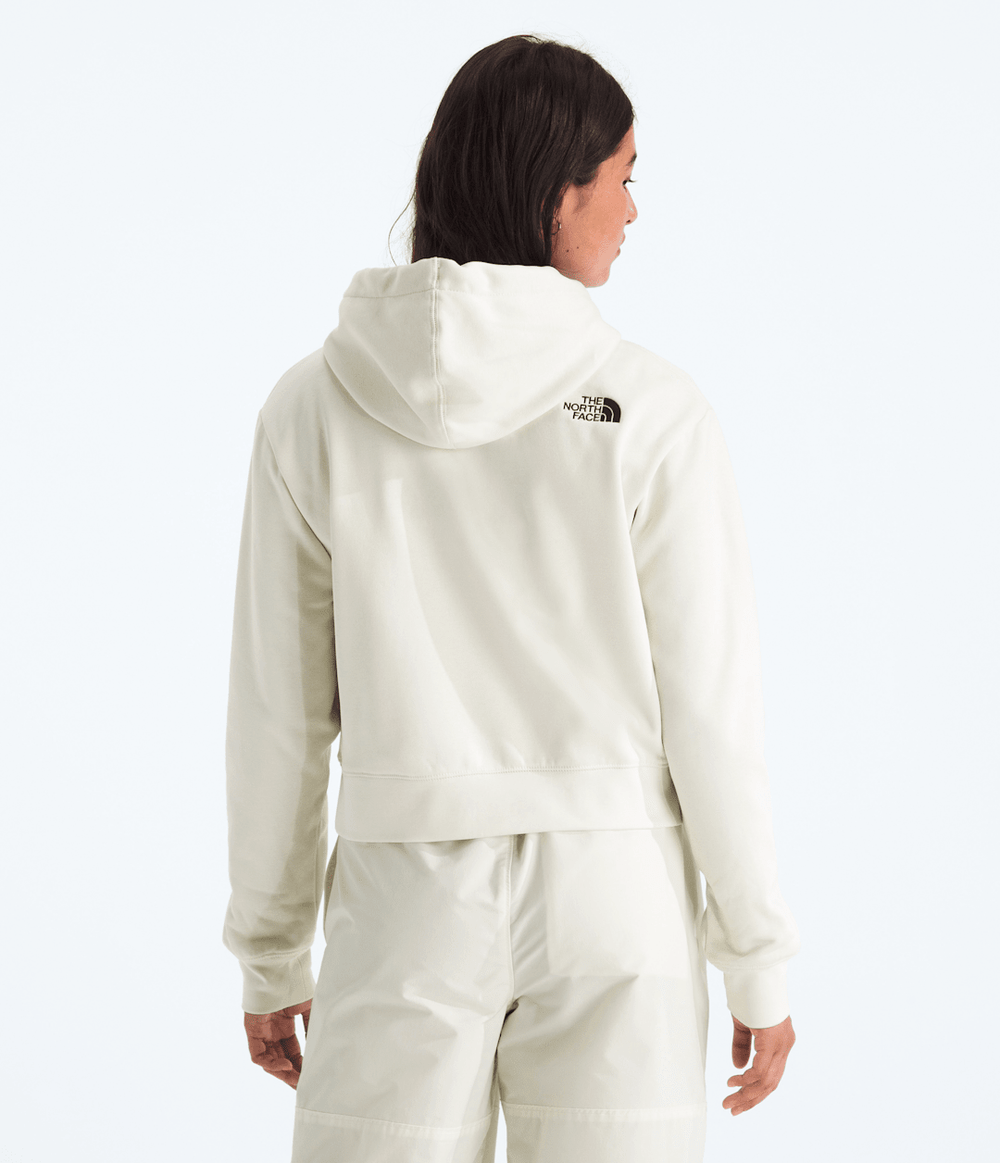 Women's Essential Cropped Hoodie - White Dune