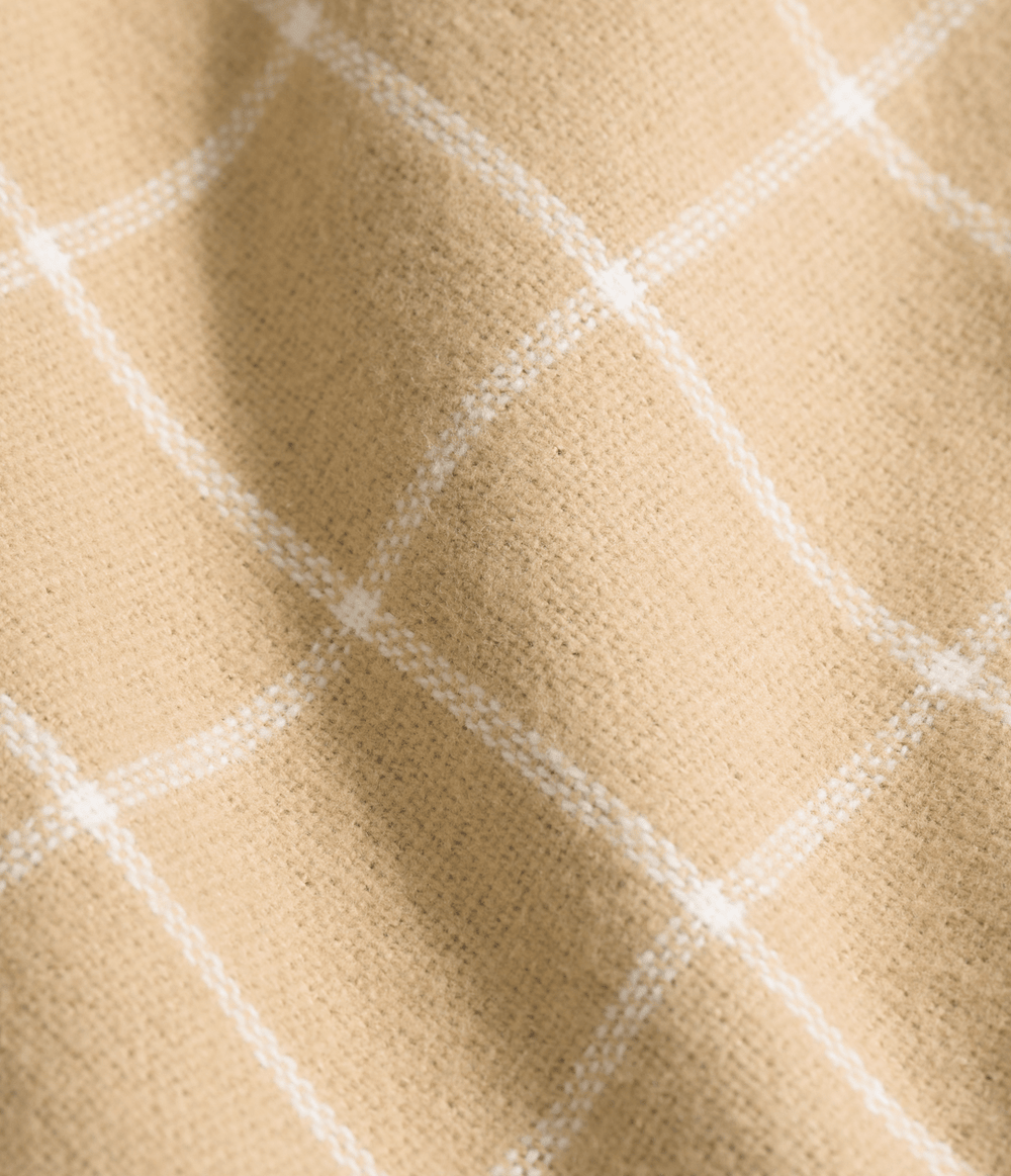 Women’s Valley Flannel Shirt—Plaid - Khaki Stone Grid Large Plaid