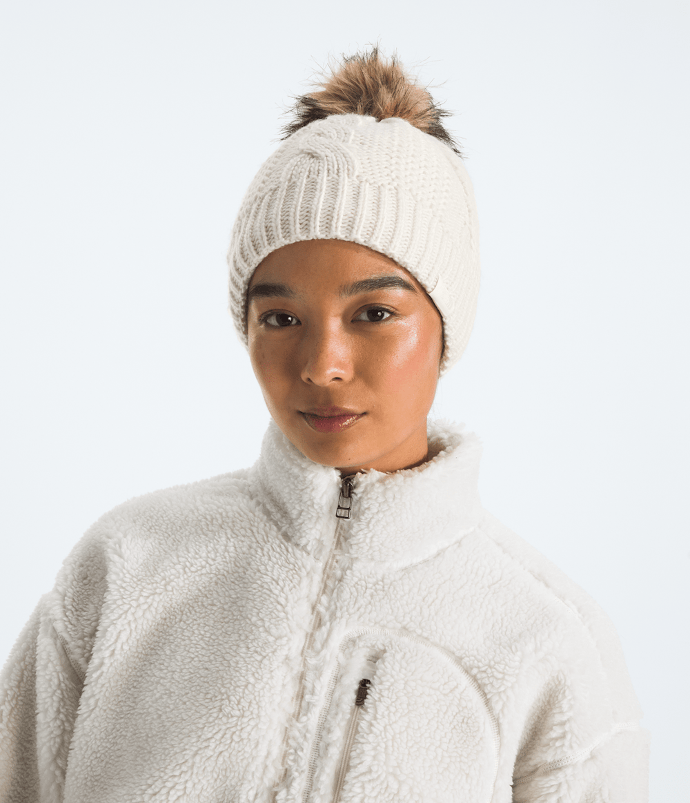 Women’s Oh Mega Fur Pom Lined Beanie - White Dune