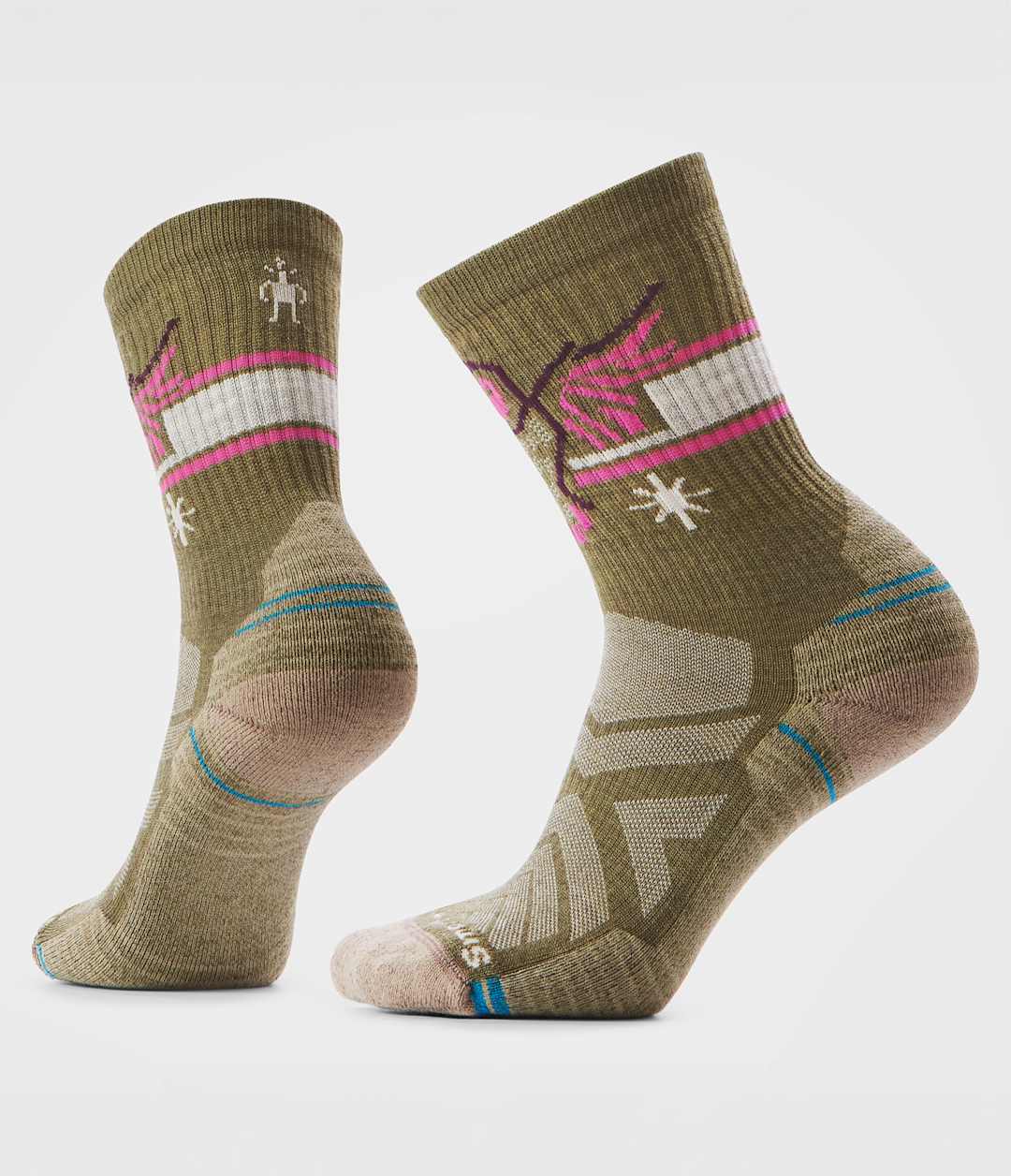 TNF X Smartwool Women's HIKE Light Cushion Hoo Who Crew Socks - Taupe Grey - Light Taupe