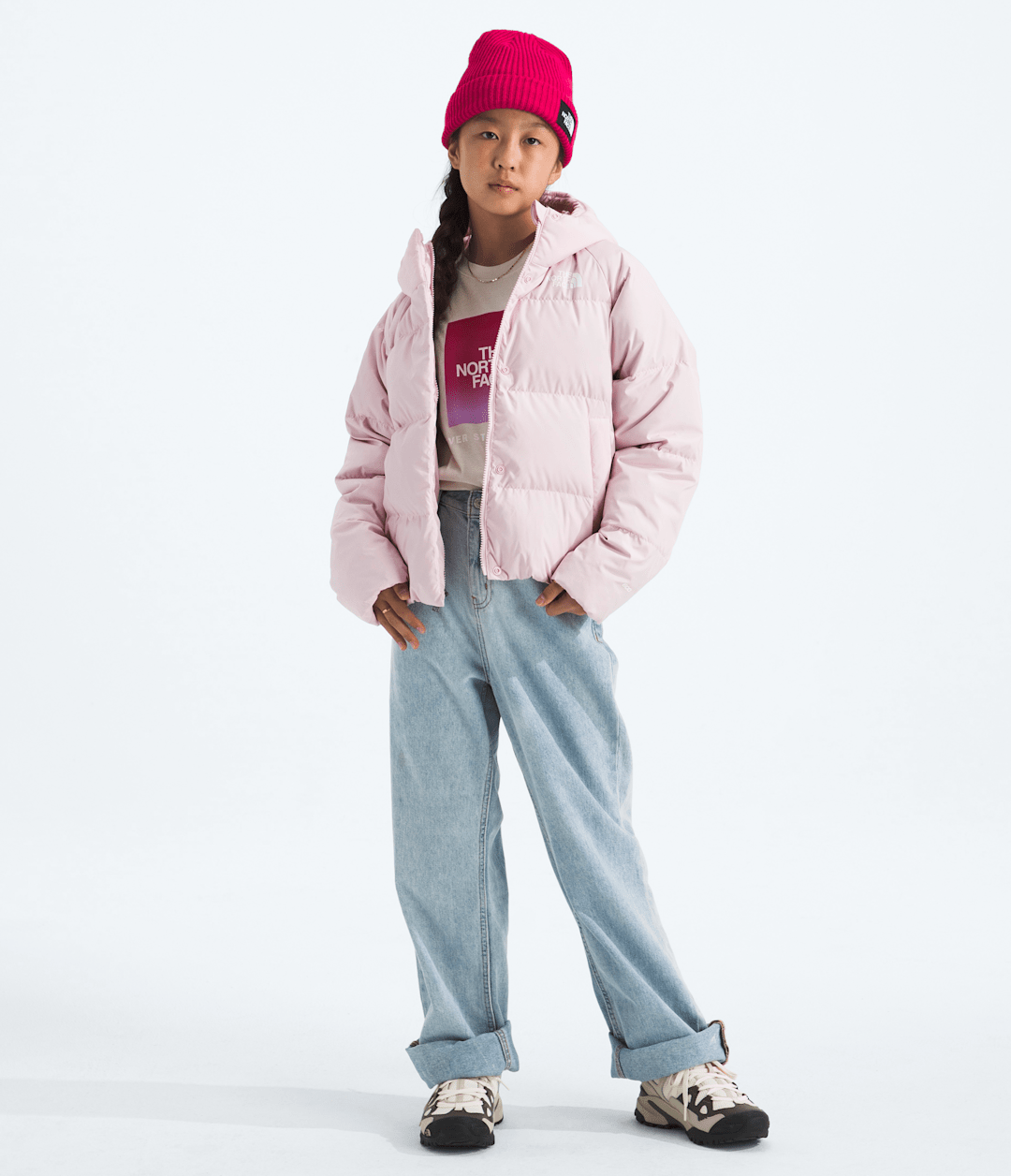 Girls’ North Down Hooded Jacket - Pale Blossom