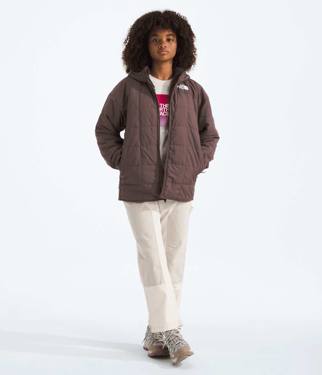 Girls’ Reversible Shasta Short Parka - Tawny Quartz