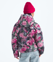 Girls’ North Down Hooded Jacket—Print - Pale Blossom Frozen Floral Print
