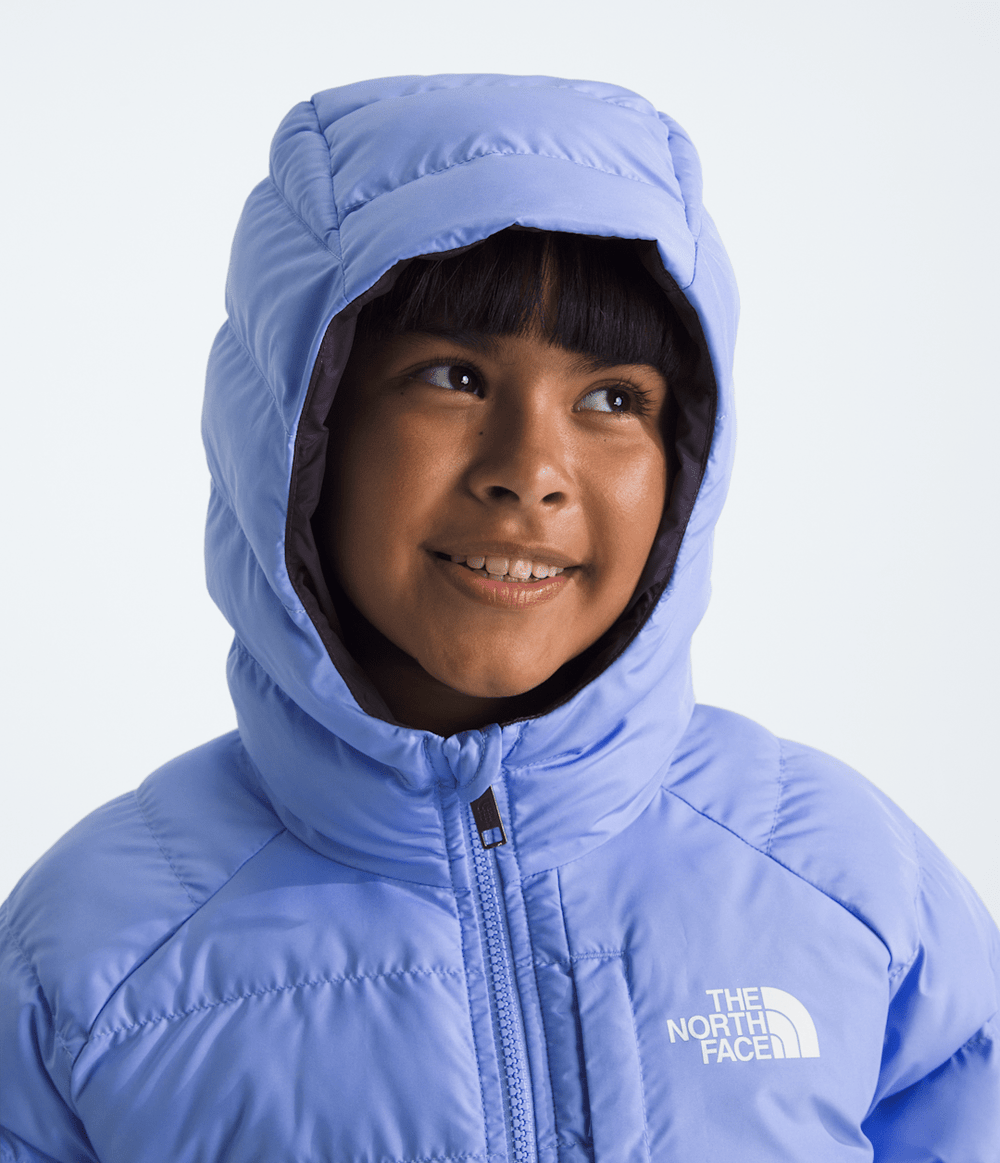 Girls’ Reversible Perrito Hooded Jacket - Periwinkle Glow/Endless Dusk