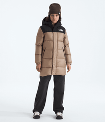 Boys’ & Girls’ Nuptse Long Parka - Mushroom Grey