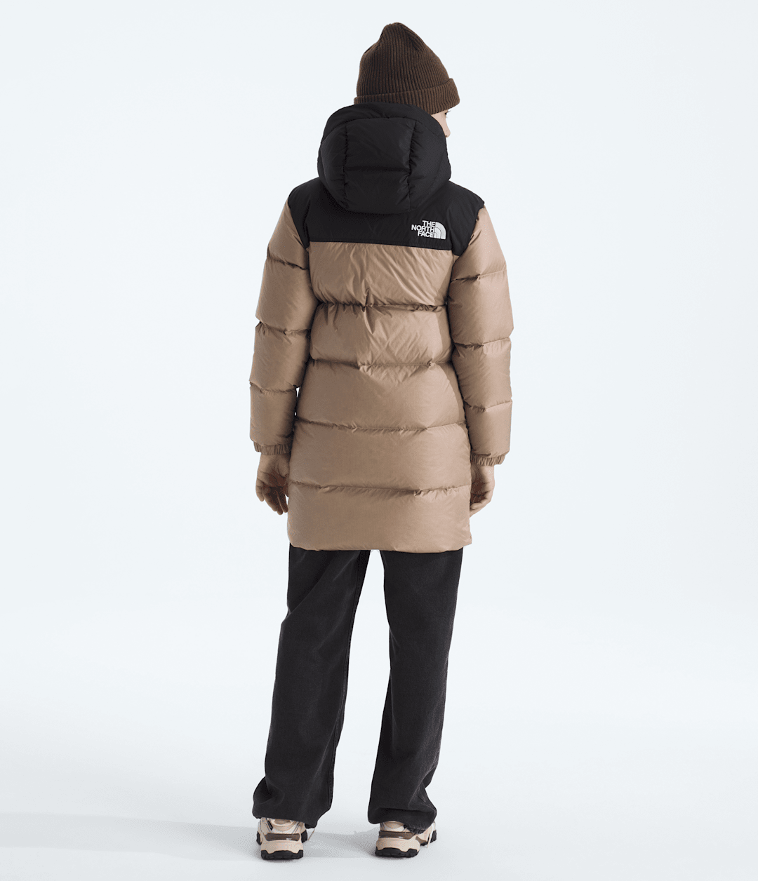 Boys’ & Girls’ Nuptse Long Parka - Mushroom Grey