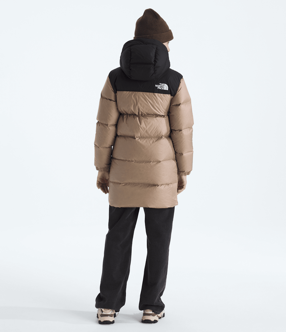 Boys’ & Girls’ Nuptse Long Parka - Mushroom Grey