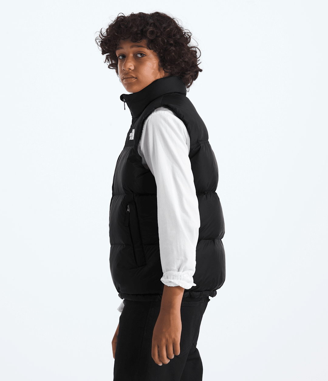 Boys’ & Girls’ 1996 Retro Nuptse Vest - TNF Black/TNF Black/Recycled down