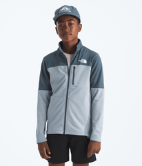 Boys’ & Girls’ Hike Mid Layer Full-Zip - Frost Grey-Granite Grey