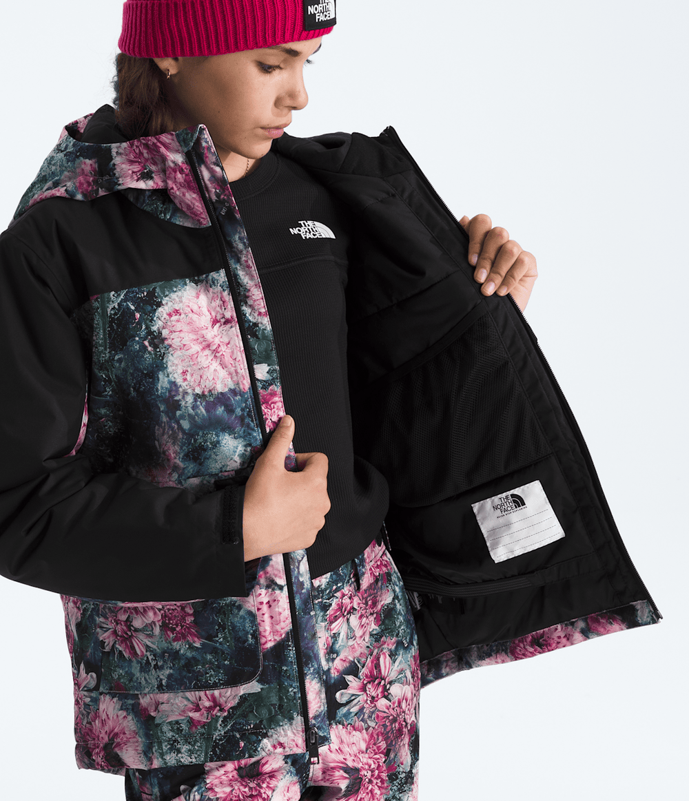 Girls’ Freedom Insulated Jacket—Print - Pale Blossom Frozen Floral Print